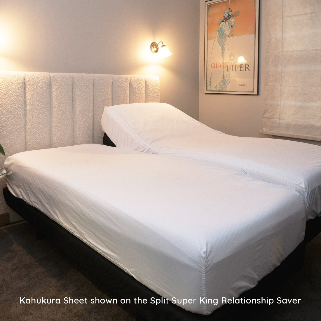 Bambi Butterfly Fitted Sheet shown on the Split Super King Relationship Saver