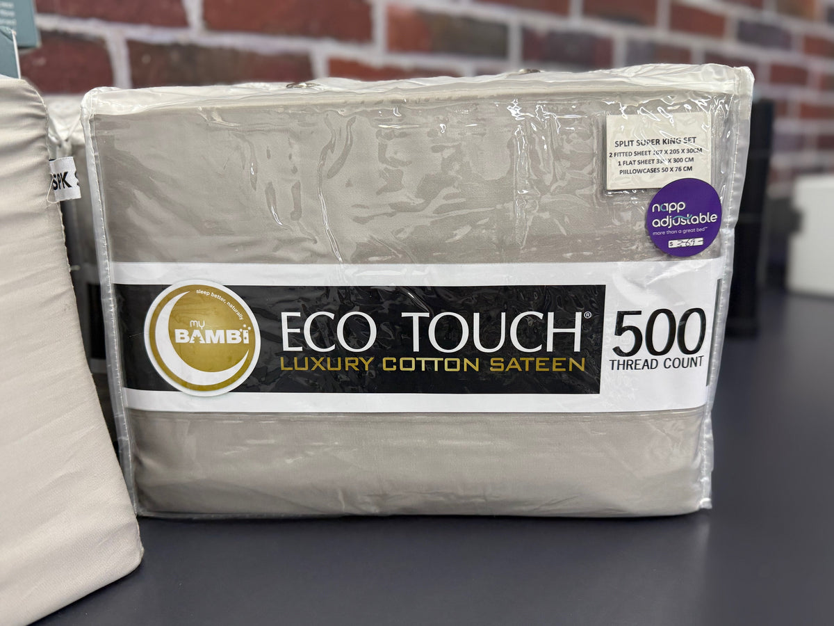 SALE - Bambi SPLIT Sheet KING  Eco Cotton Silver Set (2 Sets Only)