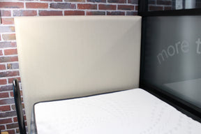 ex DEMO SALE - A H Beard King Single UPLIFT Adjustable Bed w/ Ultimate Care Plush Mattress & Linen Bottlebrush Headboard & 1x Grab Handle