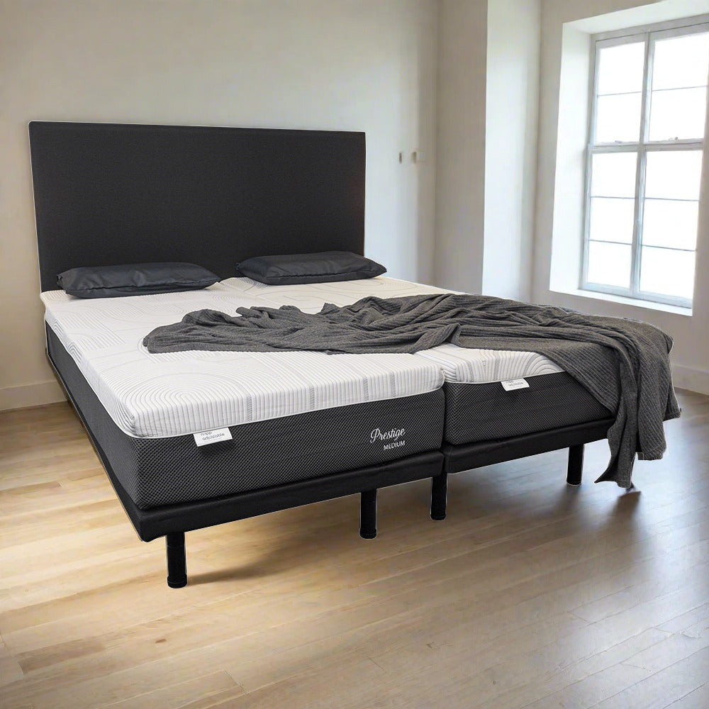 Split King Adjustable Renew Bed - Headboard & accessories for illustration purposes only 