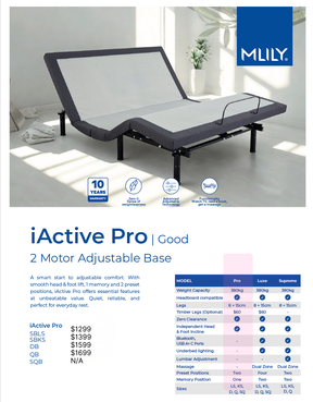 iActive Pro Adjustable Base Only | by Milly