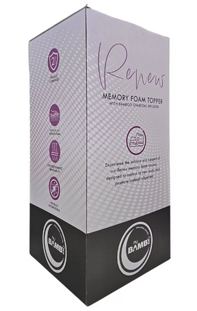 Bambi Renew Memory Foam - Bamboo Charcoal Infused Topper