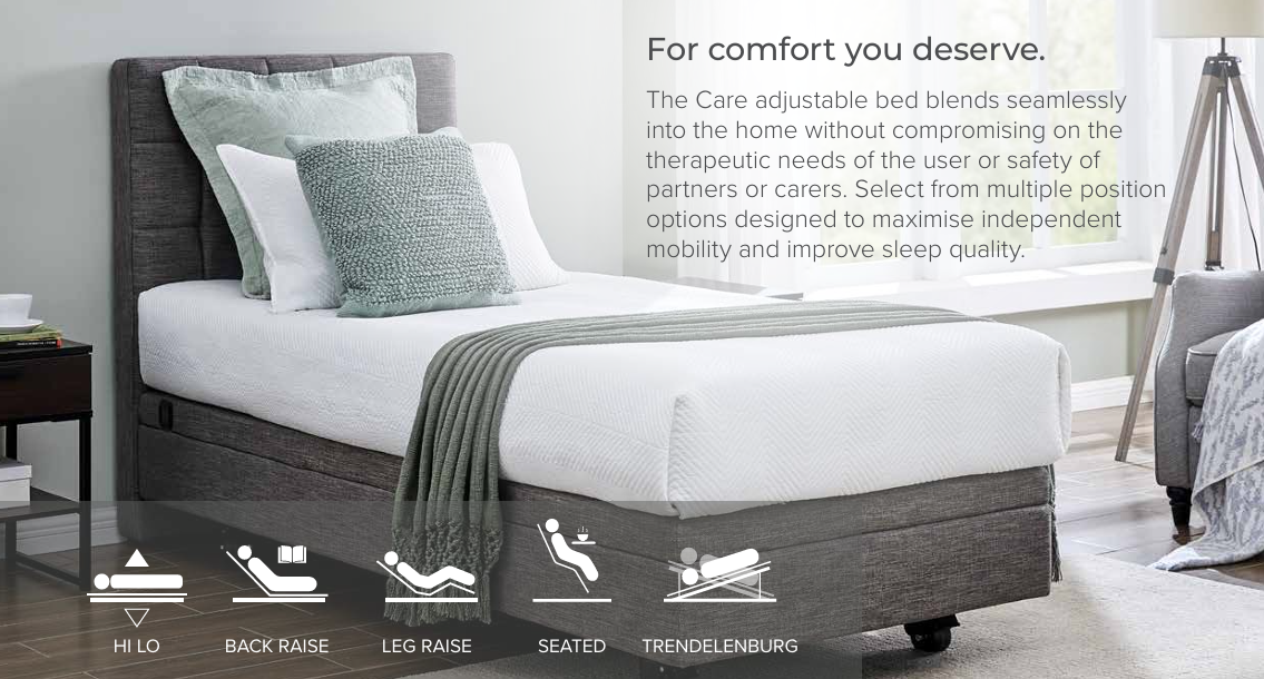 Aspire ComfiMotion Care - Hi-Lo Adjustable Bed | by Aidacare | NDIS REG Provider