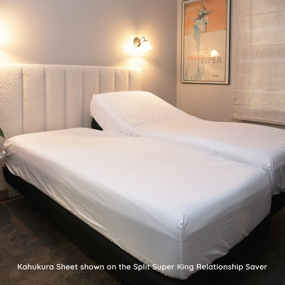 Bambi Butterfly Fitted Sheet shown on the Split Super King Relationship Saver 